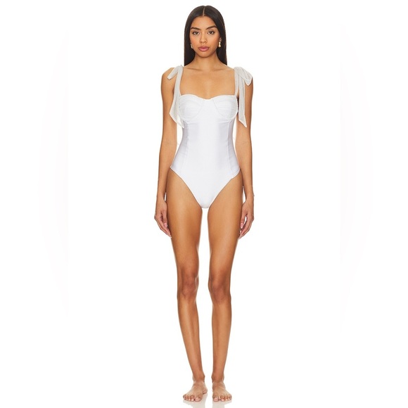 Beach Riot Dede Swimsuit White XL B2028 - Picture 1 of 9